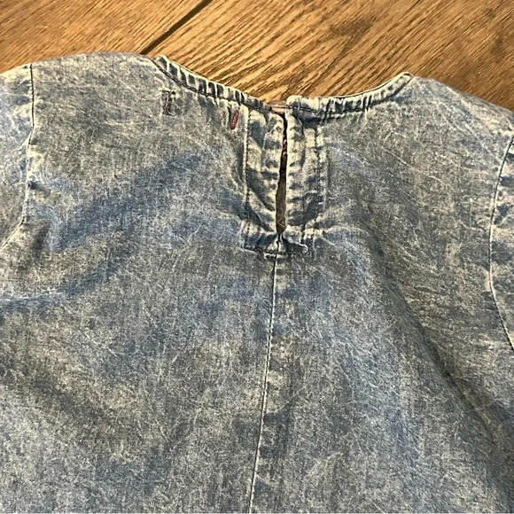 7 For All Mankind Little Girl Lightweight Stone Wash Denim Dress Size 4T - Picture 3 of 10